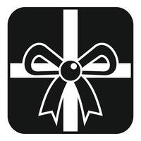boog geschenk doos icoon gemakkelijk vector. winkel prijs pakket vector