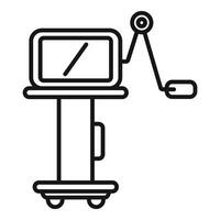 kliniek scannen uitrusting icoon schets vector. inspectie procedure vector
