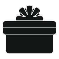 voorwerp geschenk doos icoon gemakkelijk vector. lint pakket vector