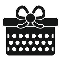 Cadeau geschenk doos icoon gemakkelijk vector. partij ontwerp pakket vector