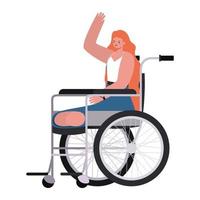 vrouw op rolstoel en blauwe rok