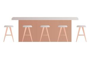 geïsoleerde tafel met stoelen vector design