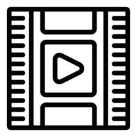 video inhoud camcorder icoon schets vector. compact het schieten sessie vector