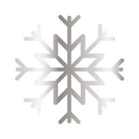 sneeuwvlok van kleur lichtgrijs met witte achtergrond vector