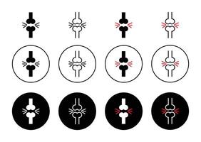 menselijk knie bot gewricht icoon vector