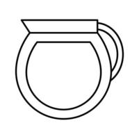 theepot lijn stijl icoon vector design