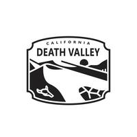 dood vallei nationaal park logo vector ontwerp, silhouet icoon zand symbool illustratie ontwerp