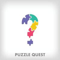 creatief puzzel zoektocht logo. uniek kleur overgangen. onderwijs en lezing en groei stadium logo sjabloon. vector