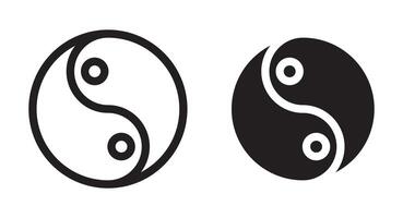 yin yang icoon vector