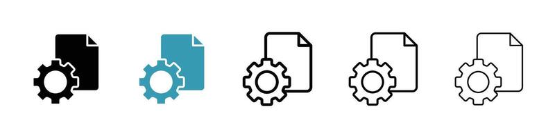 document instellingen pictogram vector