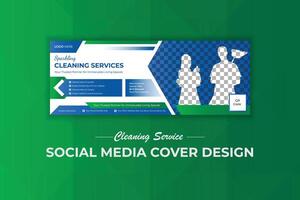 schoonmaak onderhoud sociaal media Hoes ontwerp vector