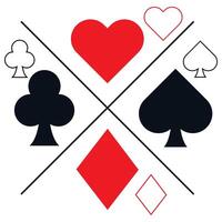 poker spelen kaarten pak reeks vector symbolen illustratie.