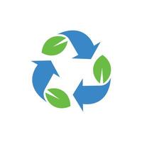 blad recycle natuur logo, ontwerpen concept, logo's, logotype element voor sjabloon. vector