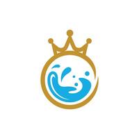 water Koninklijk luxe logo, modern logo ontwerp sjabloon, geschikt voor uw bedrijf vector