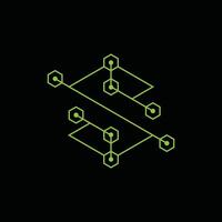 brief s tech blockchain lijn logo, technologie logo vector ontwerp sjabloon, geschikt voor uw bedrijf