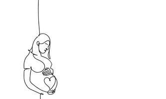 illustratie van liefde zwanger moeder vector