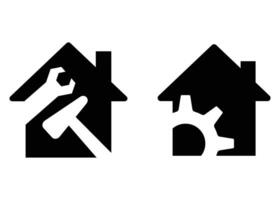 huis verbetering icoon ontwerp sjabloon geïsoleerd illustratie vector