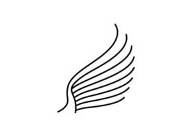 vleugel icoon lijn ontwerp sjabloon geïsoleerd vector