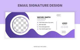 uniek creatief e-mail handtekening ontwerp sjabloon vector