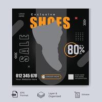 schoenen sociaal media poster sjabloon vector vrij downloaden