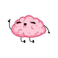 geest hersenen karakter tekenfilm vector illustratie