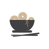 noodle kom logo sjabloon. Chinese voedsel vector ontwerp. ramen noedels illustratie