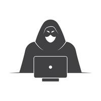 anoniem hacker karakter illustratie vector ontwerp