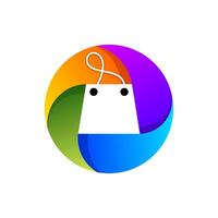 kleurrijk op te slaan icoon abstract logo ontwerp vector