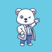 dier schattig tekenfilm dierentuin geneeskunde dokter karakter illustratie huisdier verpleegster ziekenhuis vector