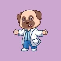 dokter kroeg hond tekenfilm vector