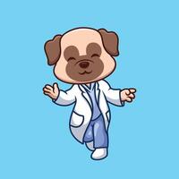 dokter kroeg hond tekenfilm vector