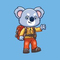 brandweerman koala schattig tekenfilm vector