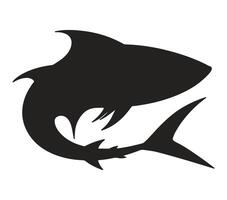 zwart en wit vector illustratie van witte tonijn.