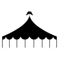 circus silhouet, circus tent festival icoon vector illustratie.
