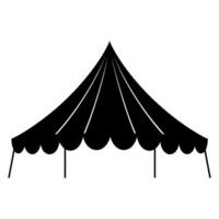 circus silhouet, circus tent festival icoon vector illustratie.