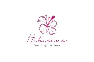 hibiscus logo vector icoon illustratie