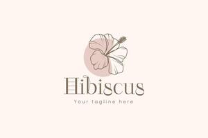 hibiscus logo vector icoon illustratie