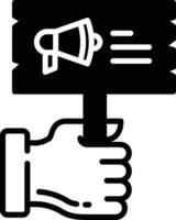 hand- glyph en lijn vector illustratie