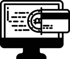 computer glyph en lijn vector illustratie