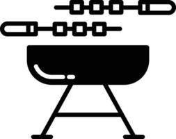 bbq glyph en lijn vector illustratie