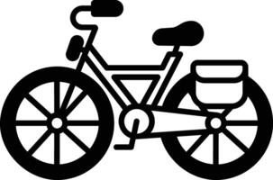 fiets glyph en lijn vector illustratie