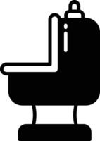 toilet glyph en lijn vector illustratie