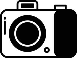 camera glyph en lijn vector illustratie