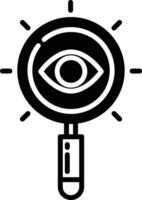 vind oog glyph en lijn vector illustratie