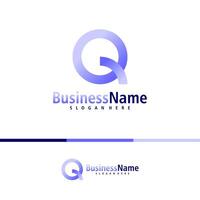 brief q logo ontwerp vector. creatief eerste q logo concepten sjabloon vector