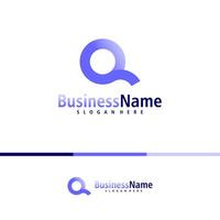 brief q logo ontwerp vector. creatief eerste q logo concepten sjabloon vector