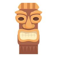 rots totem steen icoon tekenfilm vector. altaar aztec vector