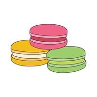 macarons icoon tekenfilm vector illustratie geïsoleerd Aan wit achtergrond