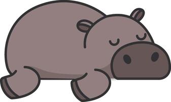 nijlpaard icoon. vector illustratie van een nijlpaard.