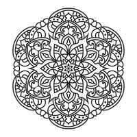 mandala zwart-wit kleurplaat vectorillustratie vector